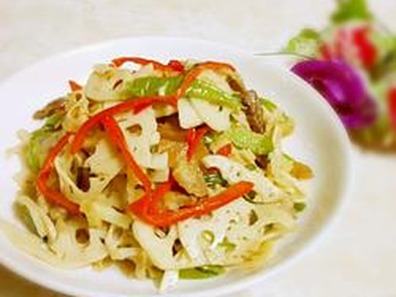 辣椒炒莲藕