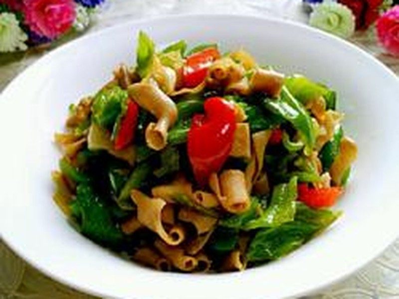 青椒炒鸭肠
