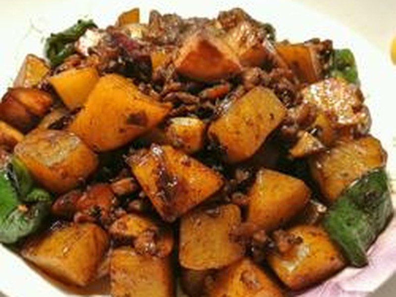 肉末烧土豆