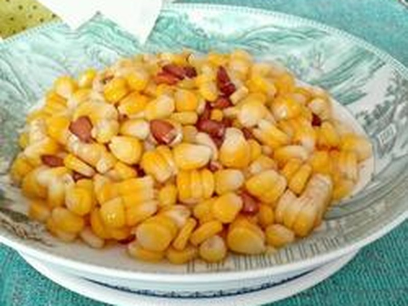 玉米炒松子