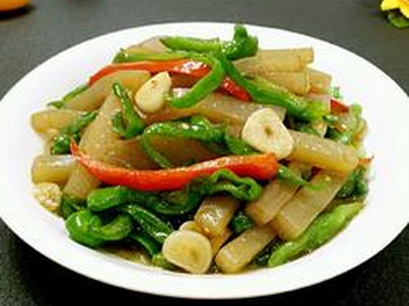 青椒炒魔芋