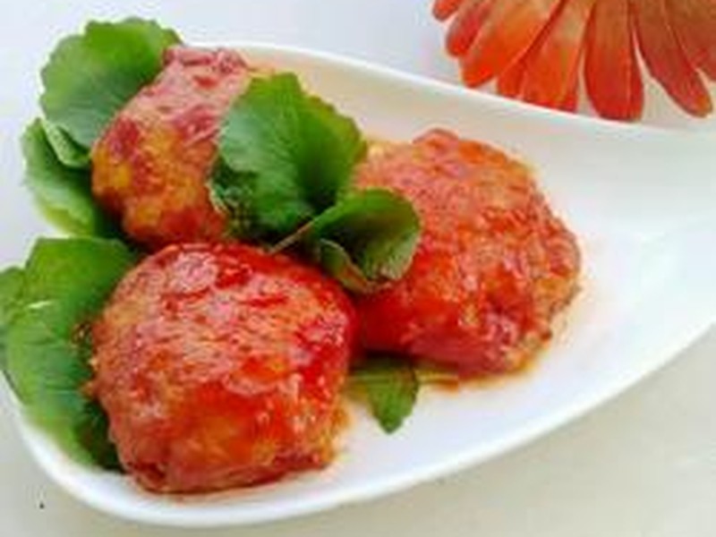 番茄鸡肉饼