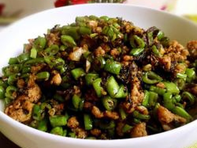 榄菜四季豆
