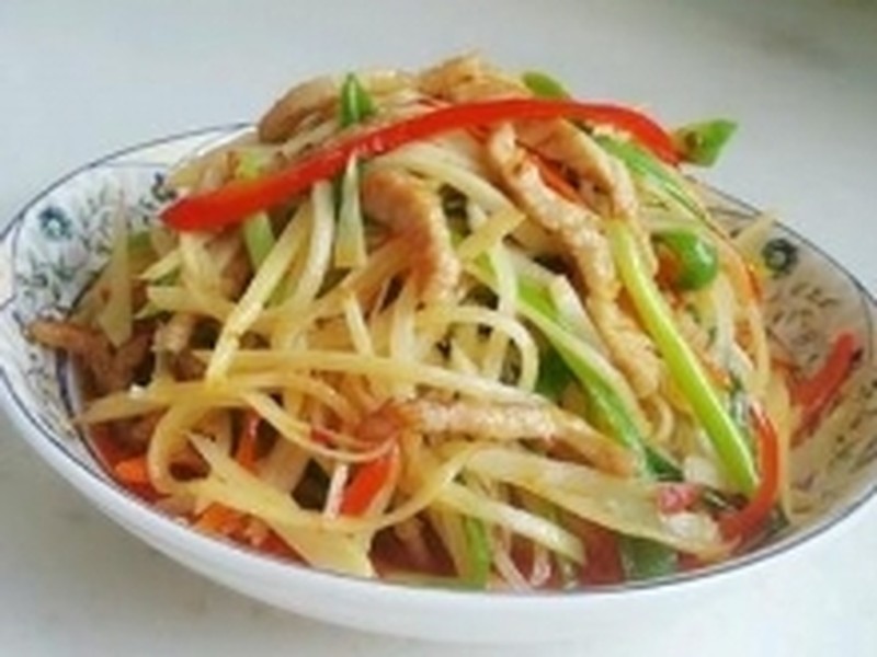 青红椒子姜肉丝