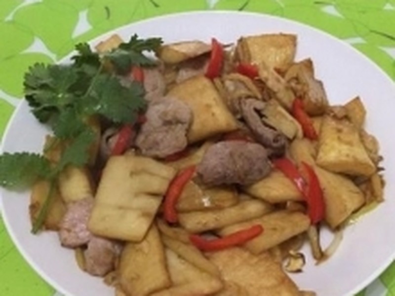 冬笋炒肉片