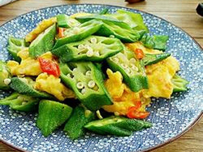 秋葵炒鸡蛋