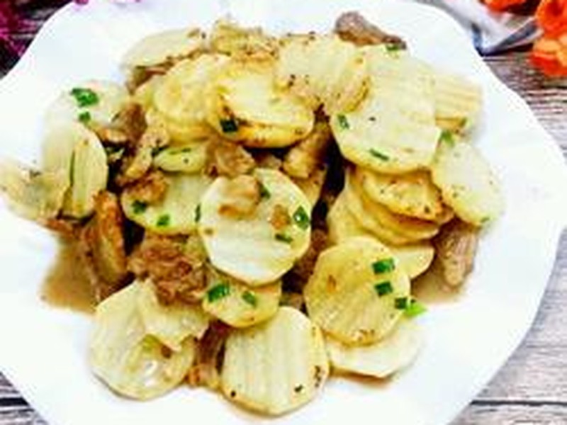 肉丝炒山药