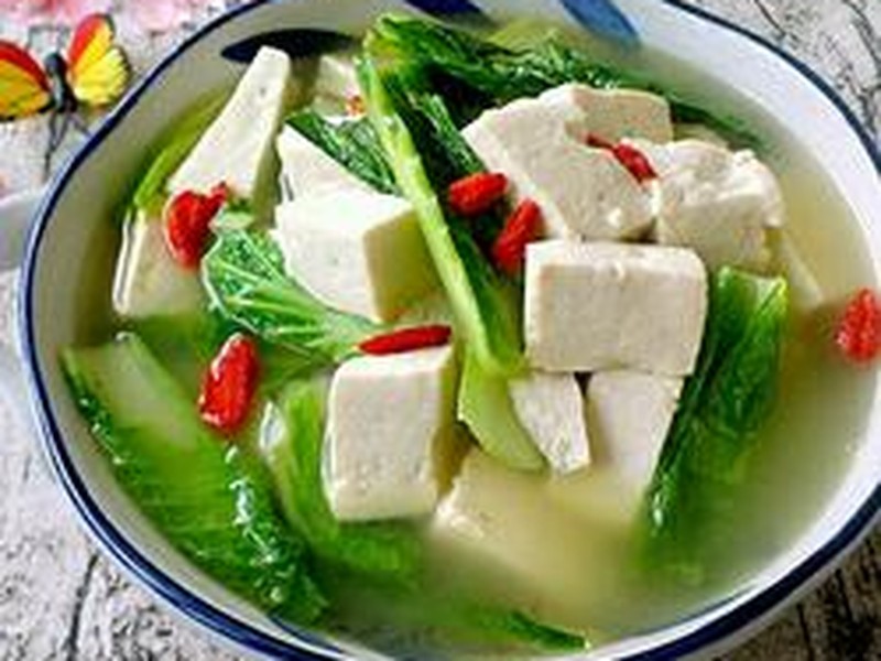 小白菜炖豆腐