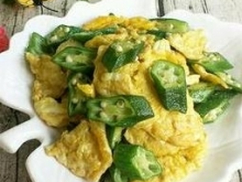 黄秋葵炒鸡蛋