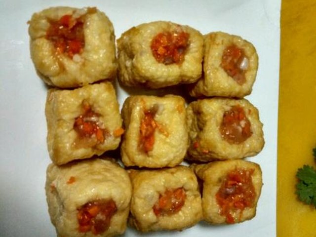 【煎焖酿豆腐泡】步骤4制作图解