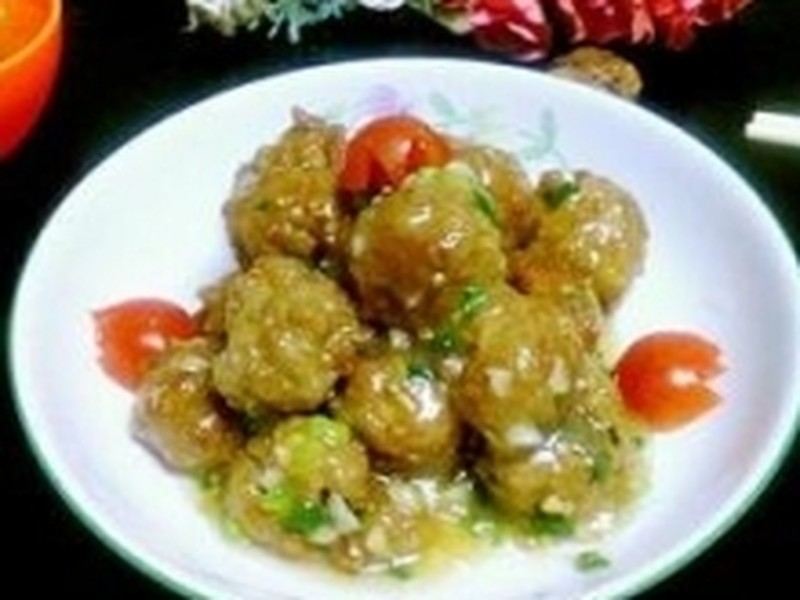 肉丸子包白萝卜