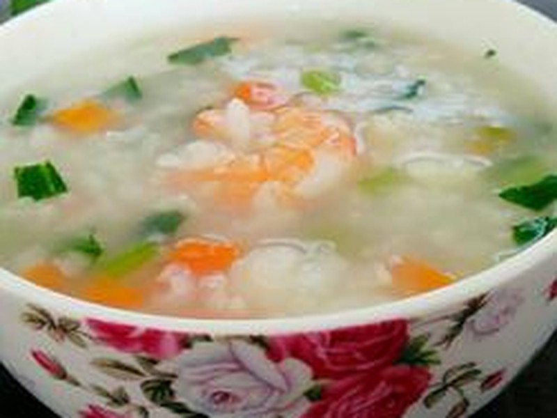 蔬菜虾仁粥