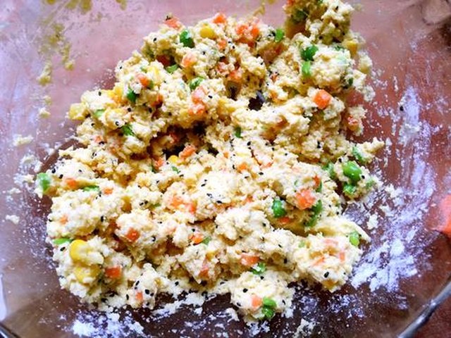 【LOVE豆渣饼】步骤3制作图解