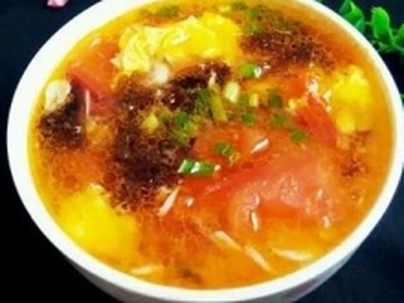 紫菜西红柿鸡蛋虾皮汤