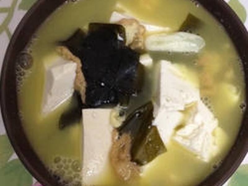 海带豆腐汤（懒人减肥素版高汤）