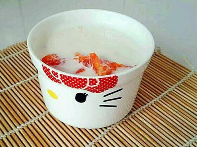 【木瓜炖奶】步骤4制作图解